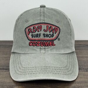 Ron Jon Surf Shop Hat Cap Strap Back‎ One Size Gray Cozumel Embroidered Mens